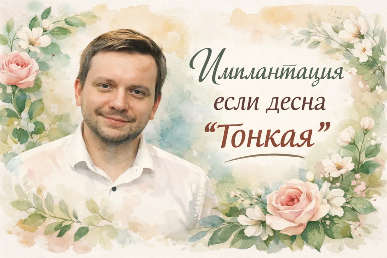 Имплантация если десна тонкая