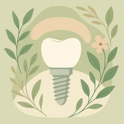 Синус-лифтинг верхней челюсти: эстетичная иллюстрация в флористическом стиле