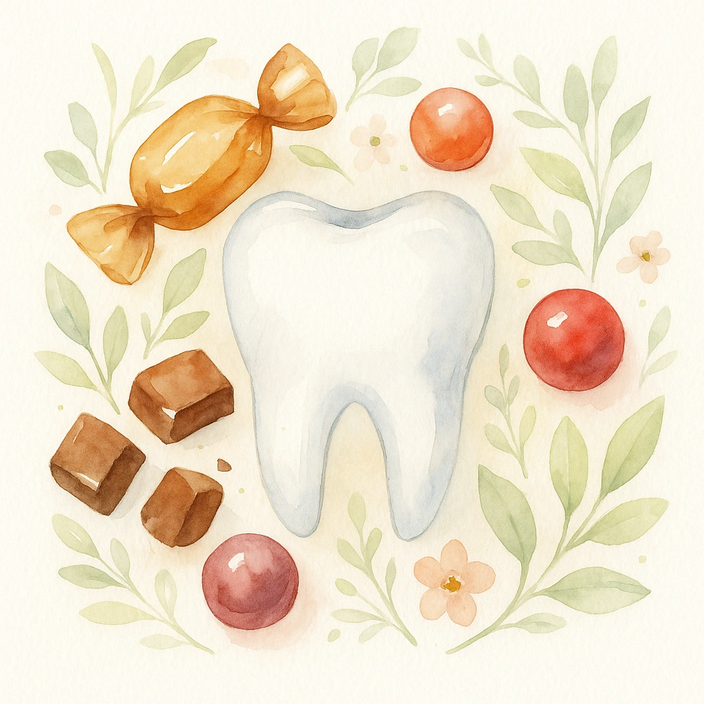 зуб и сладости